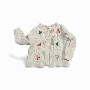 Baby Boden Cream Knit Cardigan Girls Size 3 (104cm)
